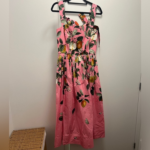 NWT Oscar de la Renta Apple Blossom midi dress - Picture 1 of 7